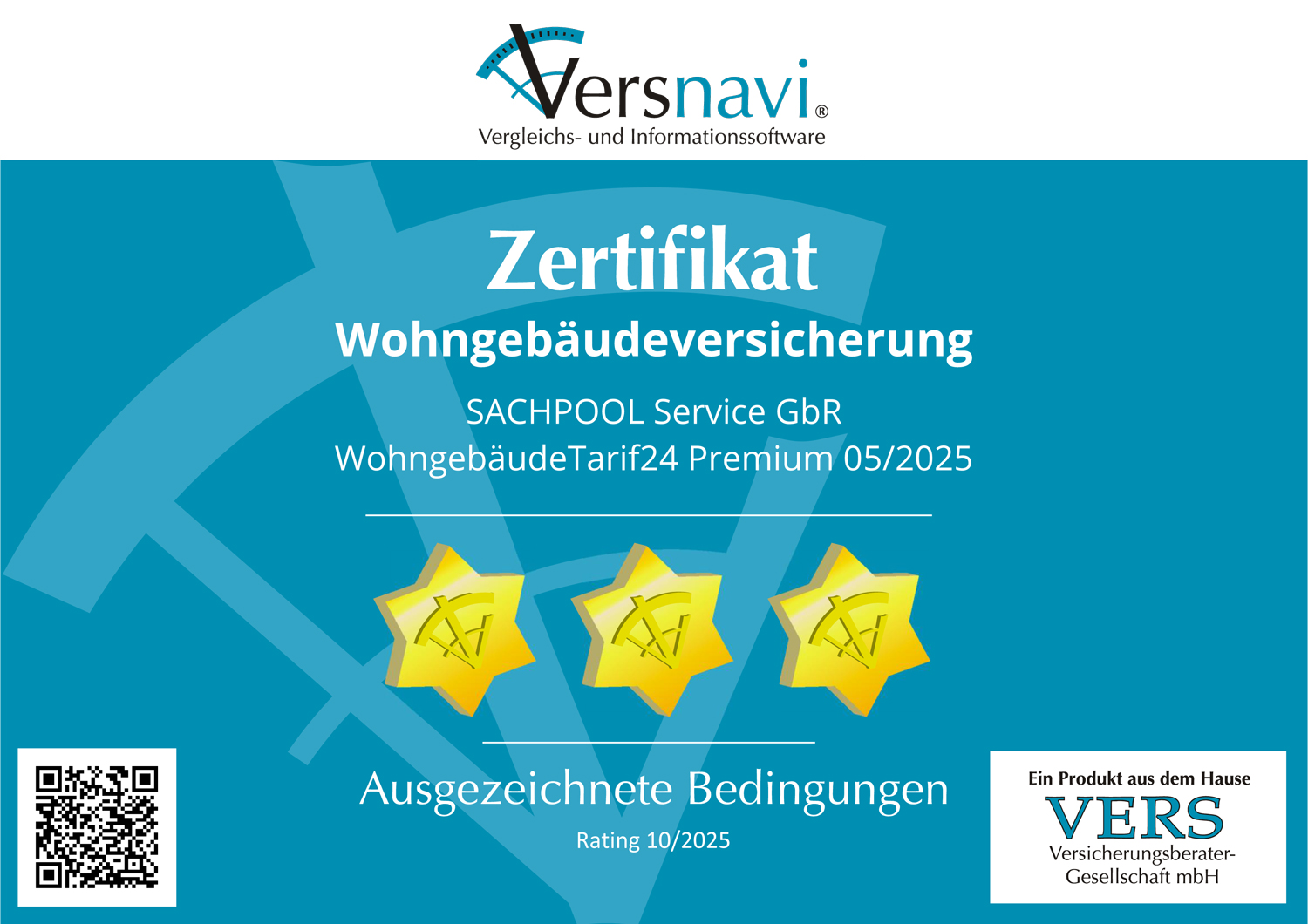 Versnavi Siegel WohngebäudeTarif24 2025